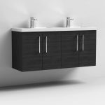1200mm Wall Hung 4 Door Vanity & Double Basin - Image 10
