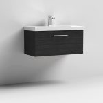 800mm Wall Hung 1 Drawer Vanity & Basin 3 - Image 10
