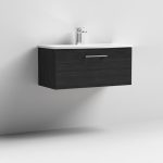 800mm Wall Hung 1 Drawer Vanity & Basin 4 - Image 9