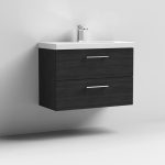 800mm Wall Hung 2 Drawer Vanity & Basin 1 - Image 10