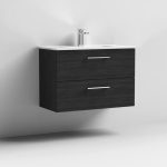 800mm Wall Hung 2 Drawer Vanity & Basin 2 - Image 10