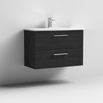 800mm Wall Hung 2 Drawer Vanity & Basin 4 - Image 10