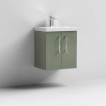 500mm Wall Hung 2 Door Vanity & Basin 3 - Image 5