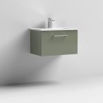 600mm Wall Hung 1 Drawer Vanity & Basin 2 - Image 5