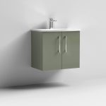 600mm Wall Hung 2 Door Vanity & Basin 4 - Image 5