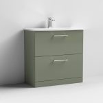 800mm Floor Standing 2 Drawer Vanity & Basin 4 - Image 5