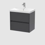 600mm Wall Hung 2-Drawer Unit & Basin 3