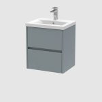 500mm Wall Hung 2-Drawer Unit & Basin 1 - Image 4