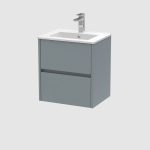500mm Wall Hung 2-Drawer Unit & Basin 2 - Image 3