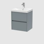 500mm Wall Hung 2-Drawer Unit & Basin 3 - Image 4