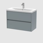 800mm Wall Hung 2-Drawer Unit & Basin 1 - Image 3
