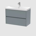 800mm Wall Hung 2-Drawer Unit & Basin 3 - Image 3