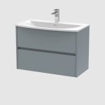 800mm Wall Hung 2-Drawer Unit & Basin 4 - Image 3