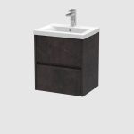 500mm Wall Hung 2-Drawer Unit & Basin 1 - Image 2