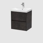 500mm Wall Hung 2-Drawer Unit & Basin 3 - Image 5