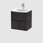 500mm Wall Hung 2-Drawer Unit & Basin 4 - Image 5