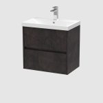 600mm Wall Hung 2-Drawer Unit & Basin 3 - Image 5