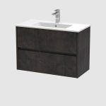 800mm Wall Hung 2-Drawer Unit & Basin 2 - Image 5