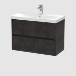800mm Wall Hung 2-Drawer Unit & Basin 3 - Image 5