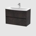 800mm Wall Hung 2-Drawer Unit & Basin 4 - Image 5