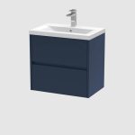 600mm Wall Hung 2-Drawer Unit & Basin 1 - Image 6