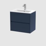 600mm Wall Hung 2-Drawer Unit & Basin 2 - Image 5