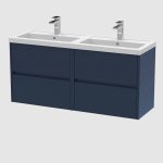 1200mm Wall Hung 4-Drawer Unit & Double Basin 2 - Image 5