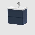 600mm Wall Hung 2-Drawer Unit & Basin 3 - Image 6
