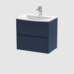 600mm Wall Hung 2-Drawer Unit & Basin 4 - Image 6