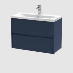 800mm Wall Hung 2-Drawer Unit & Basin 1 - Image 6
