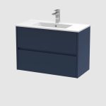 800mm Wall Hung 2-Drawer Unit & Basin 2 - Image 6