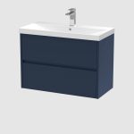 800mm Wall Hung 2-Drawer Unit & Basin 3 - Image 6