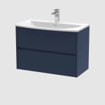 800mm Wall Hung 2-Drawer Unit & Basin 4 - Image 6