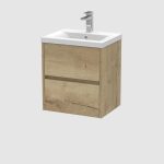 500mm Wall Hung 2-Drawer Unit & Basin 1 - Image 3