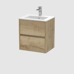 500mm Wall Hung 2-Drawer Unit & Basin 2 - Image 2