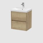 500mm Wall Hung 2-Drawer Unit & Basin 3 - Image 2