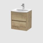 500mm Wall Hung 2-Drawer Unit & Basin 4 - Image 2