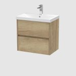 600mm Wall Hung 2-Drawer Unit & Basin 3 - Image 2