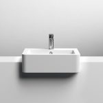 Semi-recessed basin