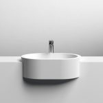Semi-recessed basin