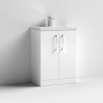 600mm Floor Standing 2-Door Vanity & Ceramic Basin