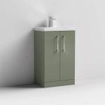 500mm Floor Standing 2-Door Vanity & Ceramic Basin - Image 6