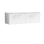 Wall Hung 2 Drawer Vanity Unit 1200MM - No Worktop and Basin