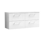 Wall Hung 4 Drawer Vanity Unit 1200MM - No Worktop and Basin