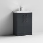 600mm Floor Standing 2 Door Vanity & Basin 1 - Image 5
