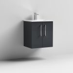 500mm Wall Hung 2 Door Vanity & Basin 2 - Image 4