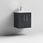 500mm Wall Hung 2 Door Vanity & Basin 3 - Image 4