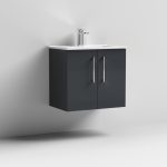 600mm Wall Hung 2 Door Vanity & Basin 2 - Image 4