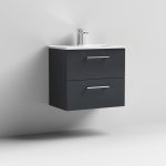 600mm Wall Hung 2 Drawer Vanity & Basin 2 - Image 4