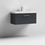 800mm Wall Hung 1 Drawer Vanity & Basin 1 - Image 4